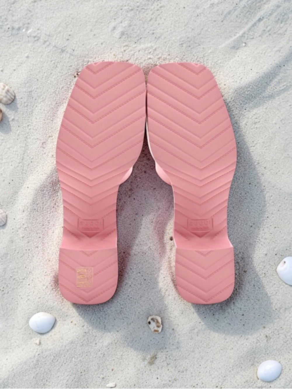 Authentic W/COA Gucci Pink Chunky Platform Slide Mules 38 New - Picture 4 of 6